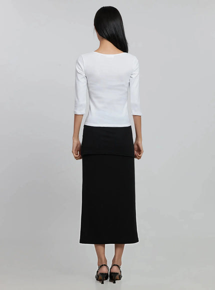 quarter-sleeve-round-neck-top-id516