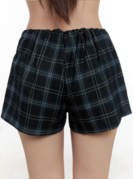 plaid-slit-mini-skort-cg501
