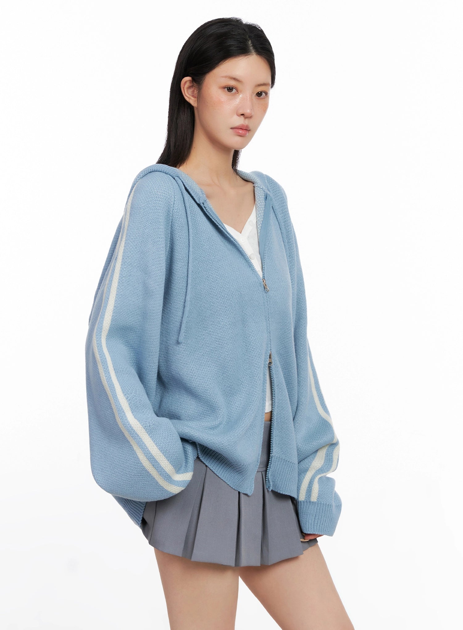 striped-sleeve-casual-hoodie-is515