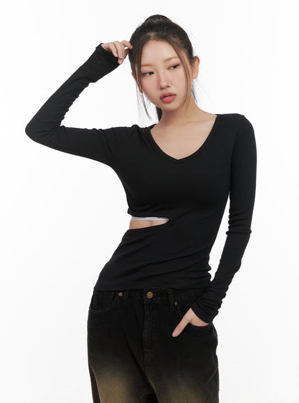 v-neck-cut-out-top-cd416