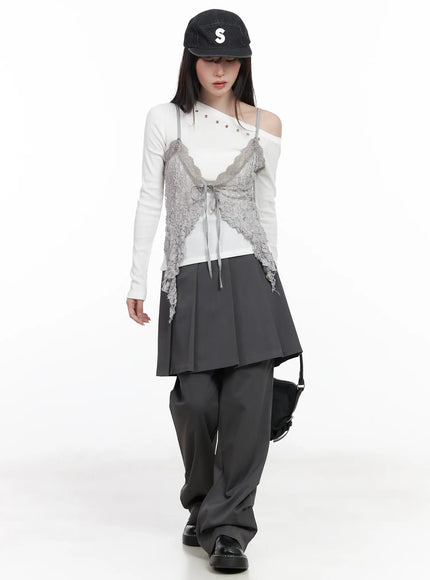 pleated-layered-skirt-pants-cf523