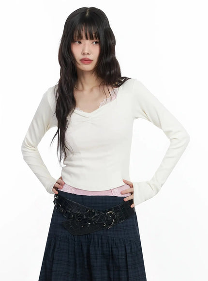 croc-embossed-wide-belt-f516