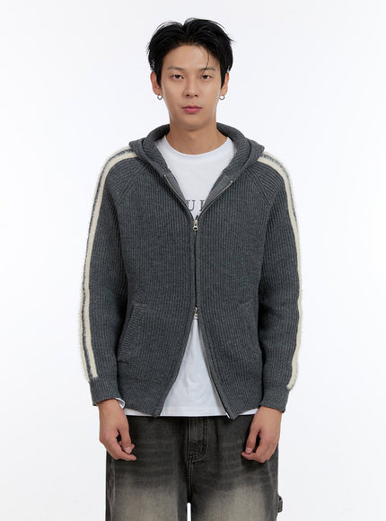 mens-striped-double-zipper-knit-hoodie-io428