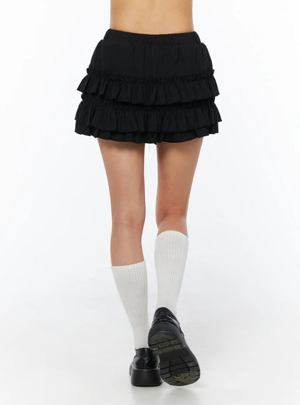 banding-waist-ruffle-mini-skirt-cu522