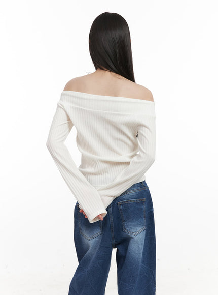 ribbed-off-shoulder-long-sleeve-ribbon-top-cj524