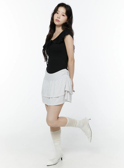 polka-dot-ruffle-mini-skirt-iy507