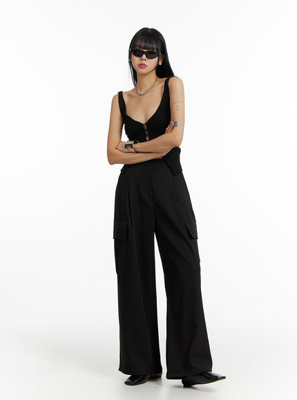 pintuck-cargo-wide-leg-pants-if402