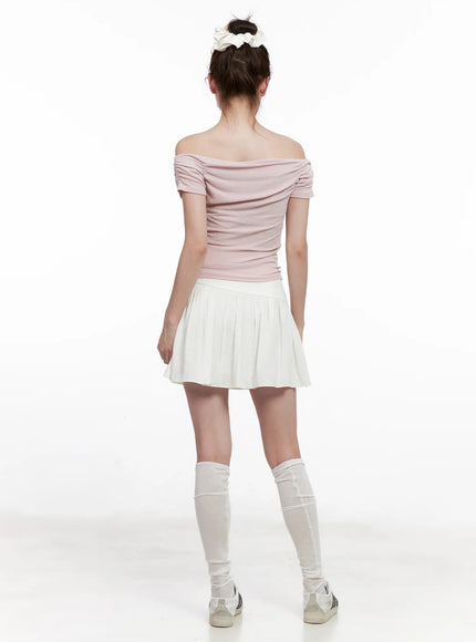 asymmetric-shirred-mini-skirt-cl524
