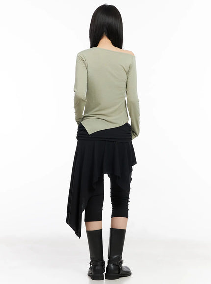 ribbed-asymmetric-skirt-pants-cm516
