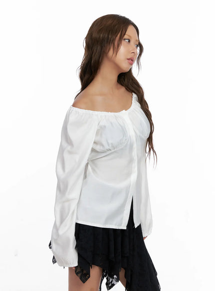 off-shoulder-button-up-blouse-cs522