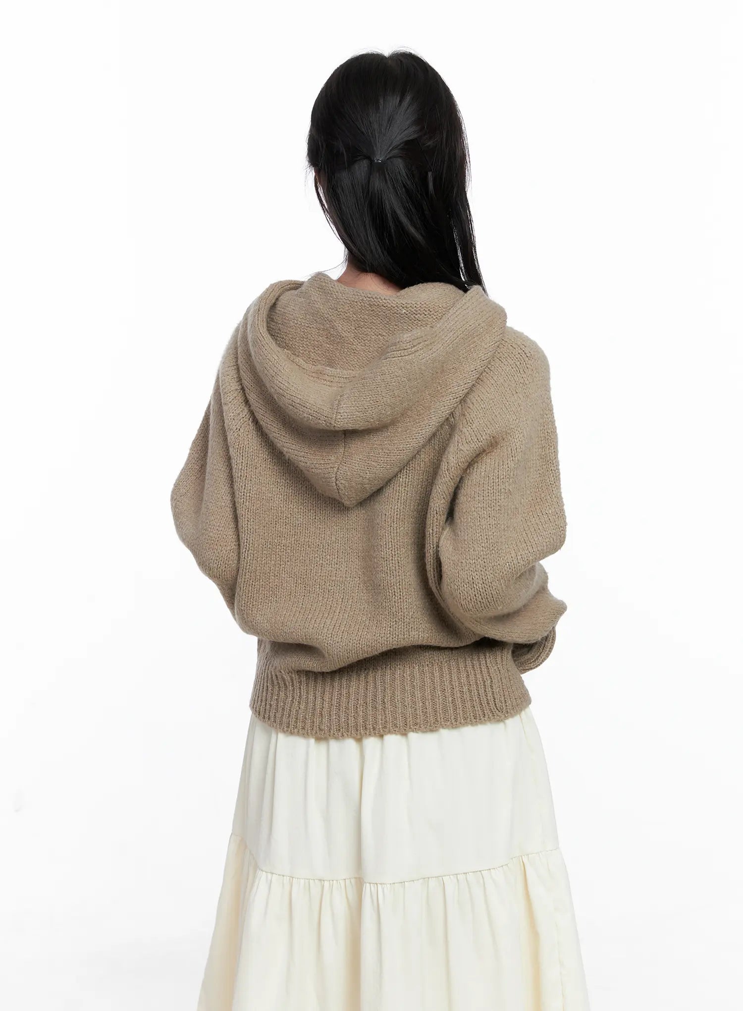 Zip-Up Hoodie Knit CS523 - Casual style | LEWKIN