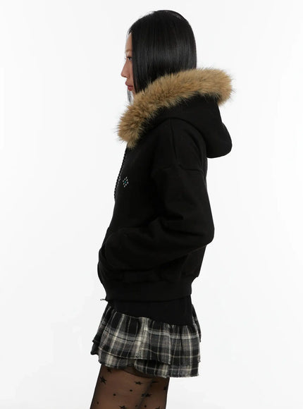 faux-fur-trim-zip-up-hoodie-id525