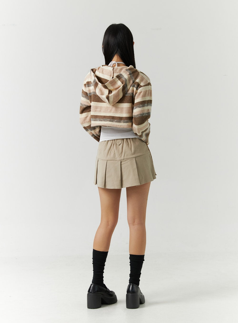 fleece-pleated-mini-skirt-cd301