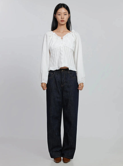 frill-button-up-blouse-id504