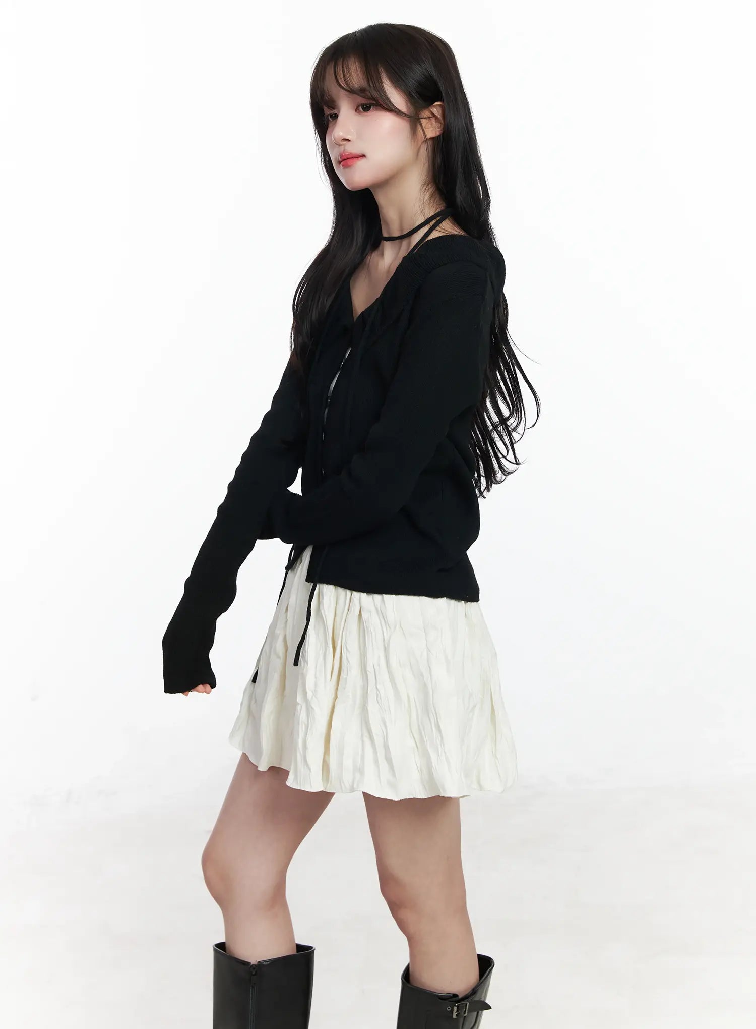 frilled-v-neck-cardigan-ij529