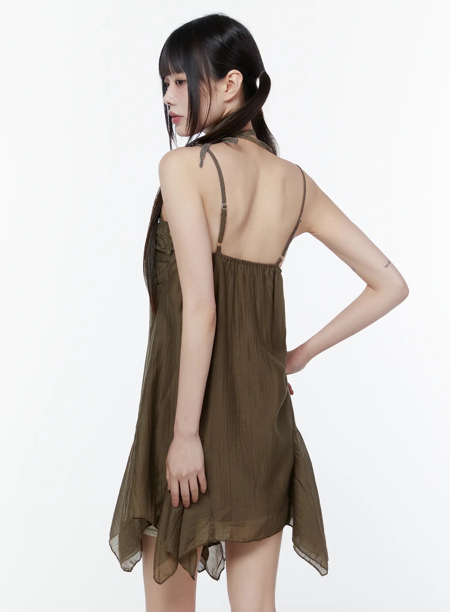 shirred-asymmetrical-sleeveless-dress-cu508
