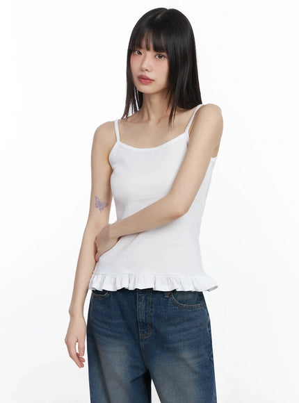 frill-hem-cami-top-f517