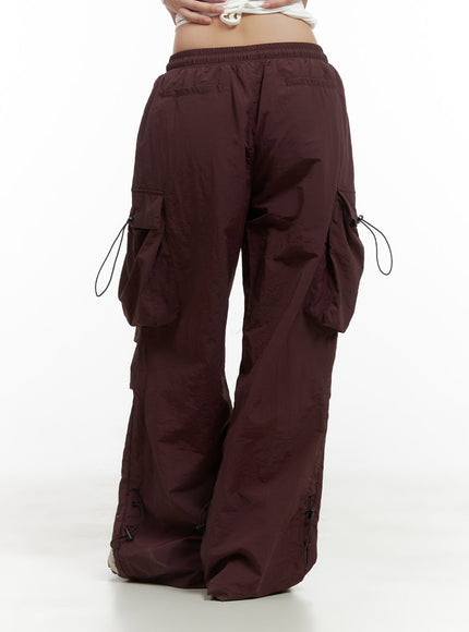 pintuck-nylon-cargo-pants-cg423