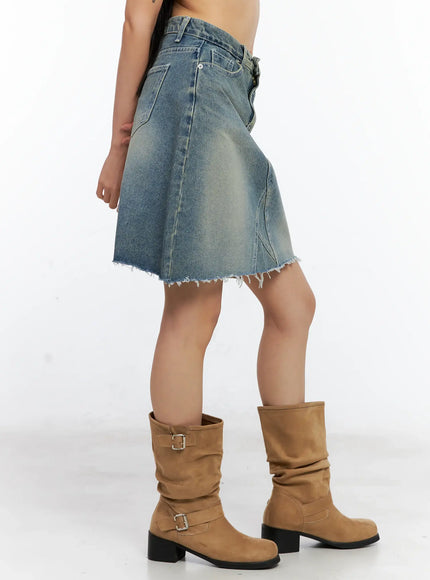 frayed-hem-denim-midi-skirt-cl529