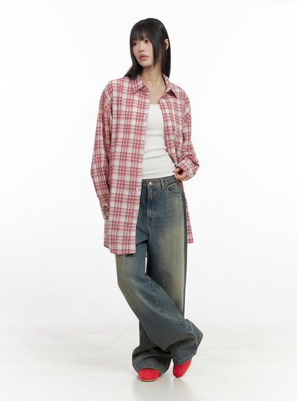 checkered-cotton-oversized-shirt-io430