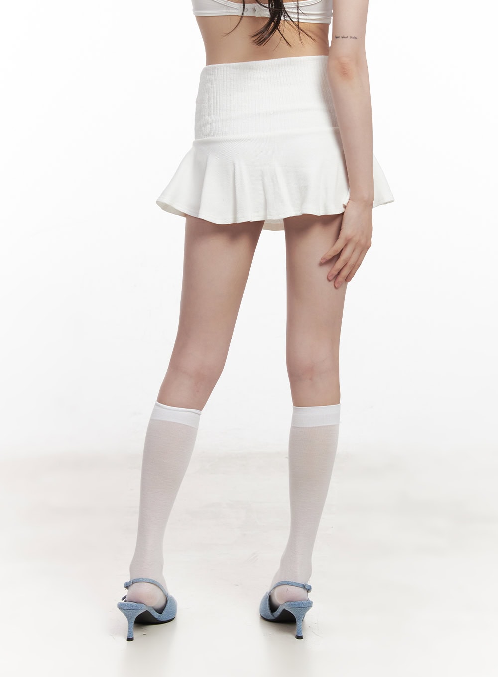 flared-ruffle-mini-skirt-cy520