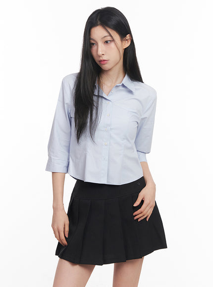half-sleeve-slim-fit-collared-shirt-iy516