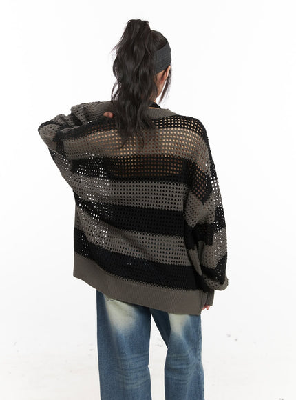 chic-striped-mesh-sweater-cj524