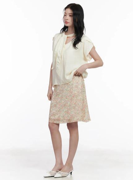 bow-tie-short-sleeve-blouse-ca509