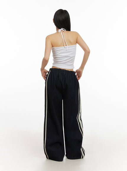 striped-trackpants-with-adjustable-waist-ij503