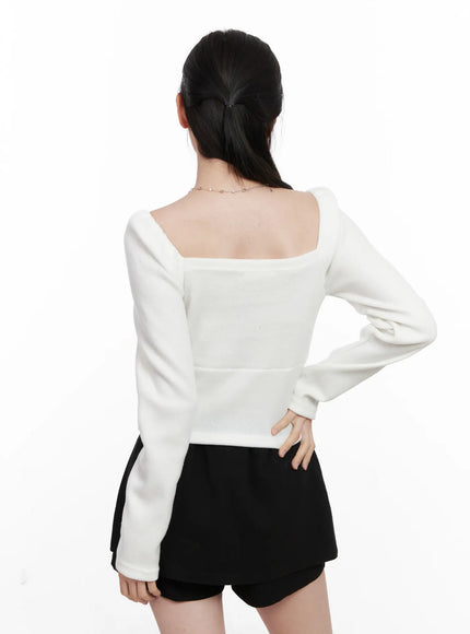 square-neck-shirred-long-sleeve-top-cn504
