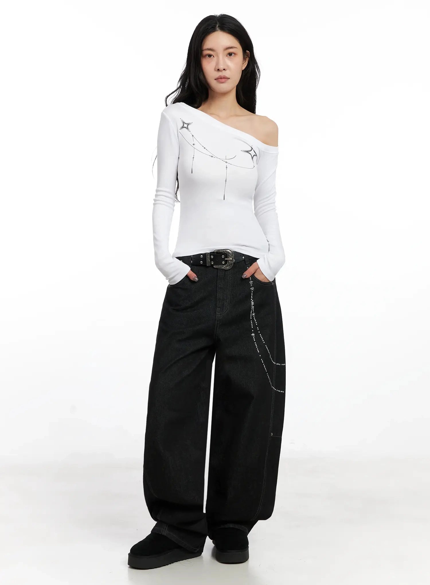 geometric-studded-off-shoulder-top-in528