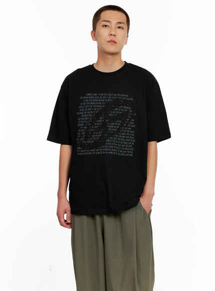 mens-graphic-print-tee-ig511 / Black