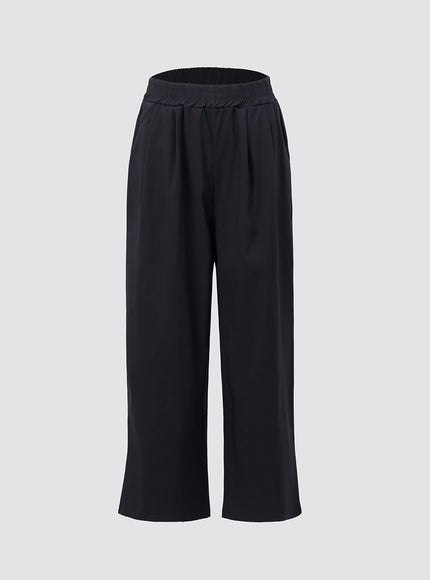 banded-wide-pants-io312 / Dark Gray