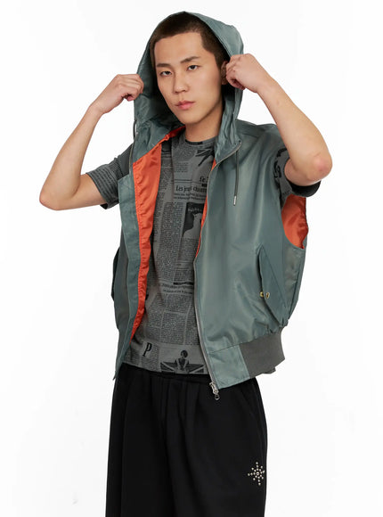 mens-hooded-ma-1-vest-ig511 / Dark green