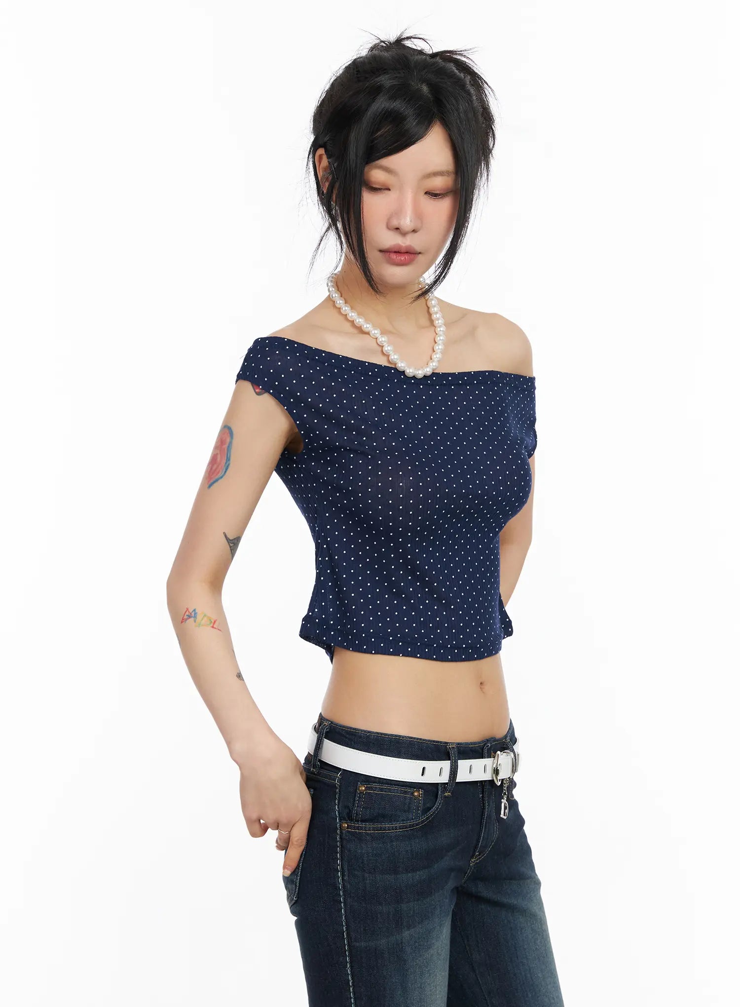 draped-polka-dot-top-cm517