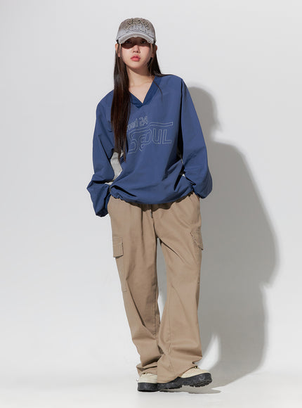 Wide Leg Cargo Pants CO414