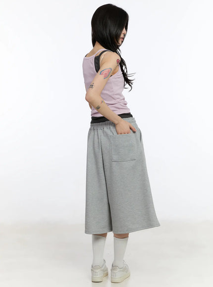 gothic-lettering-oversized-shorts-ca506