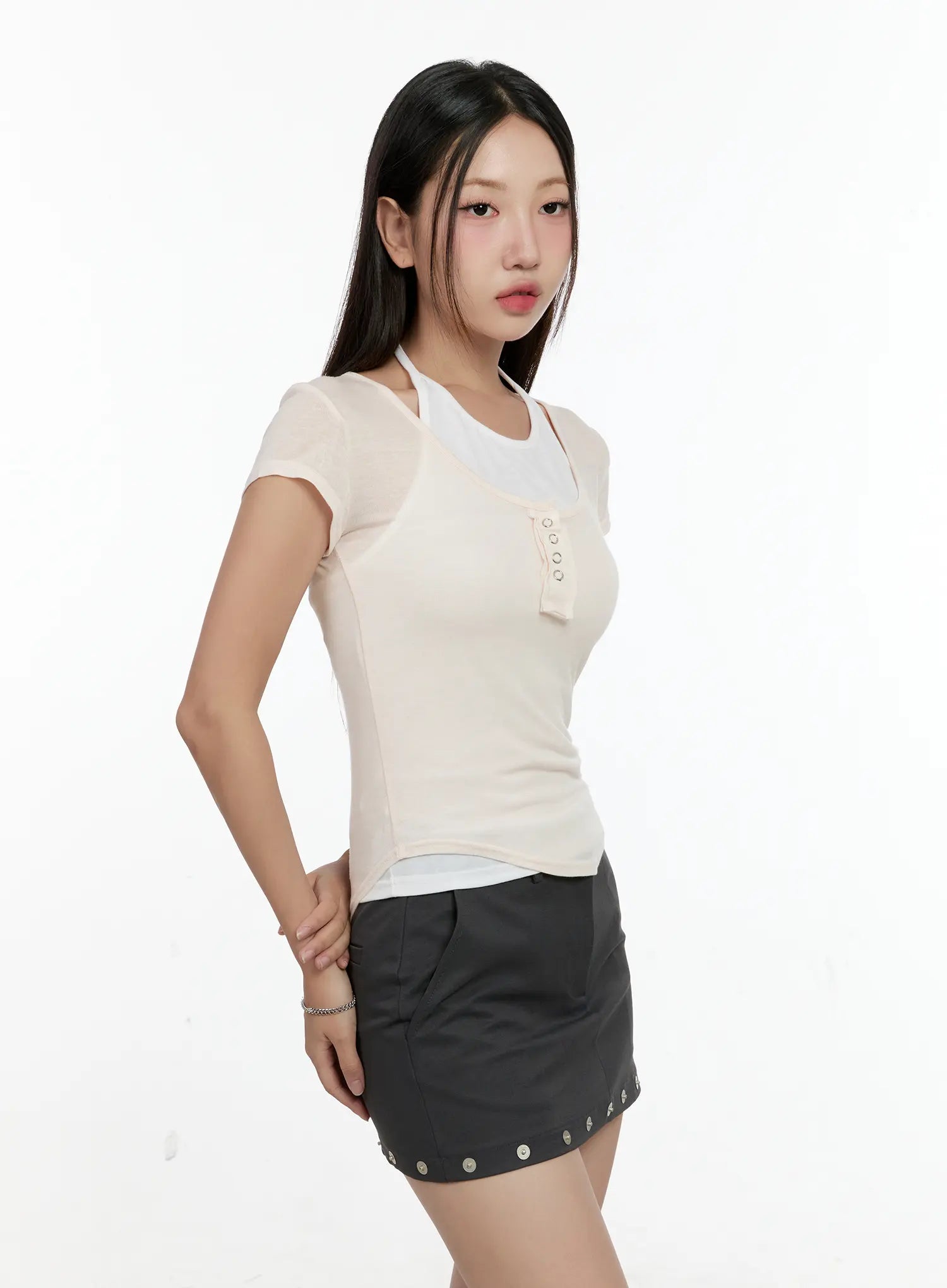 sheer-short-sleeve-snap-top-cg501