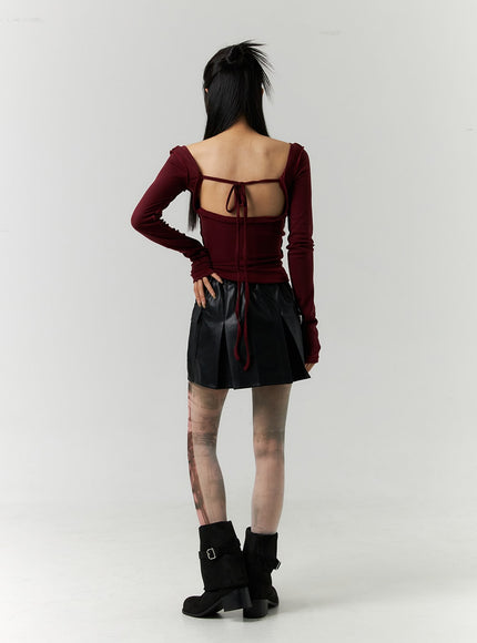 faux-leather-pleated-mini-skirt-cn317