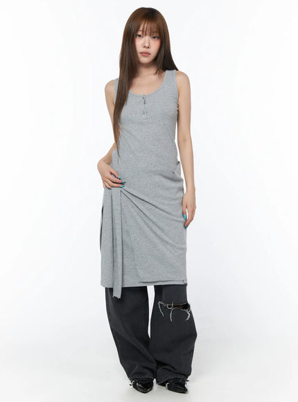 casual-sleeveless-wrap-midi-dress-set-cy529