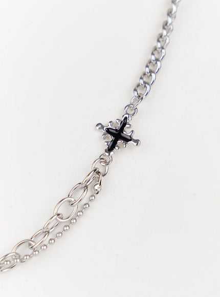 cross-charm-dual-chain-necklace-io527