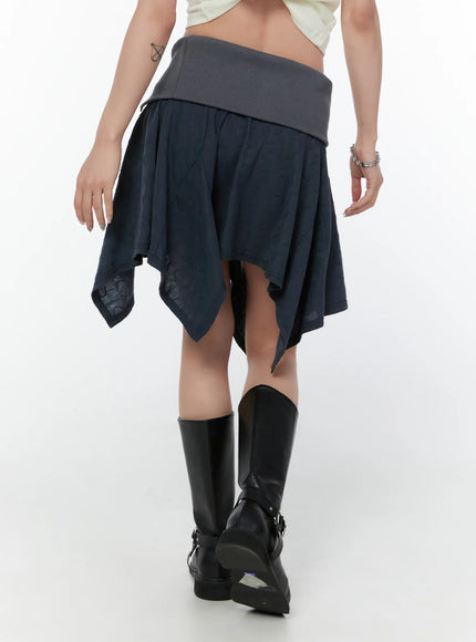 folded-button-flare-mini-skirt-cy515