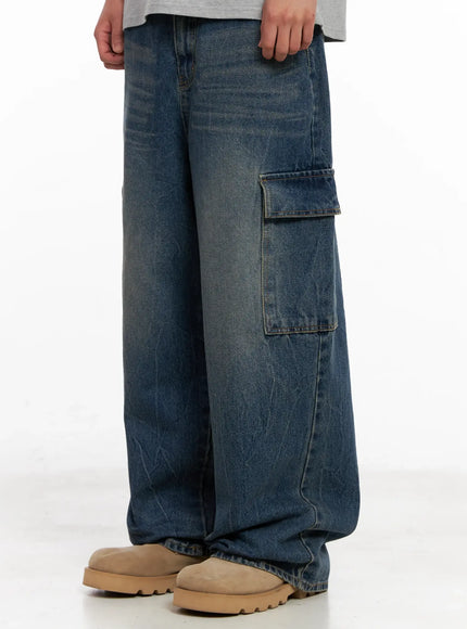 mens-wide-leg-cargo-denim-jeans-il518