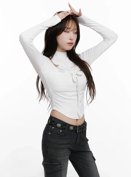 ribbon-turtleneck-cutout-top-in514