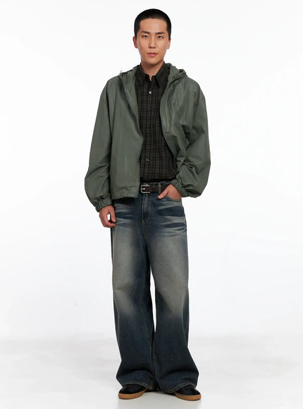 mens-glossy-windbreaker-is510