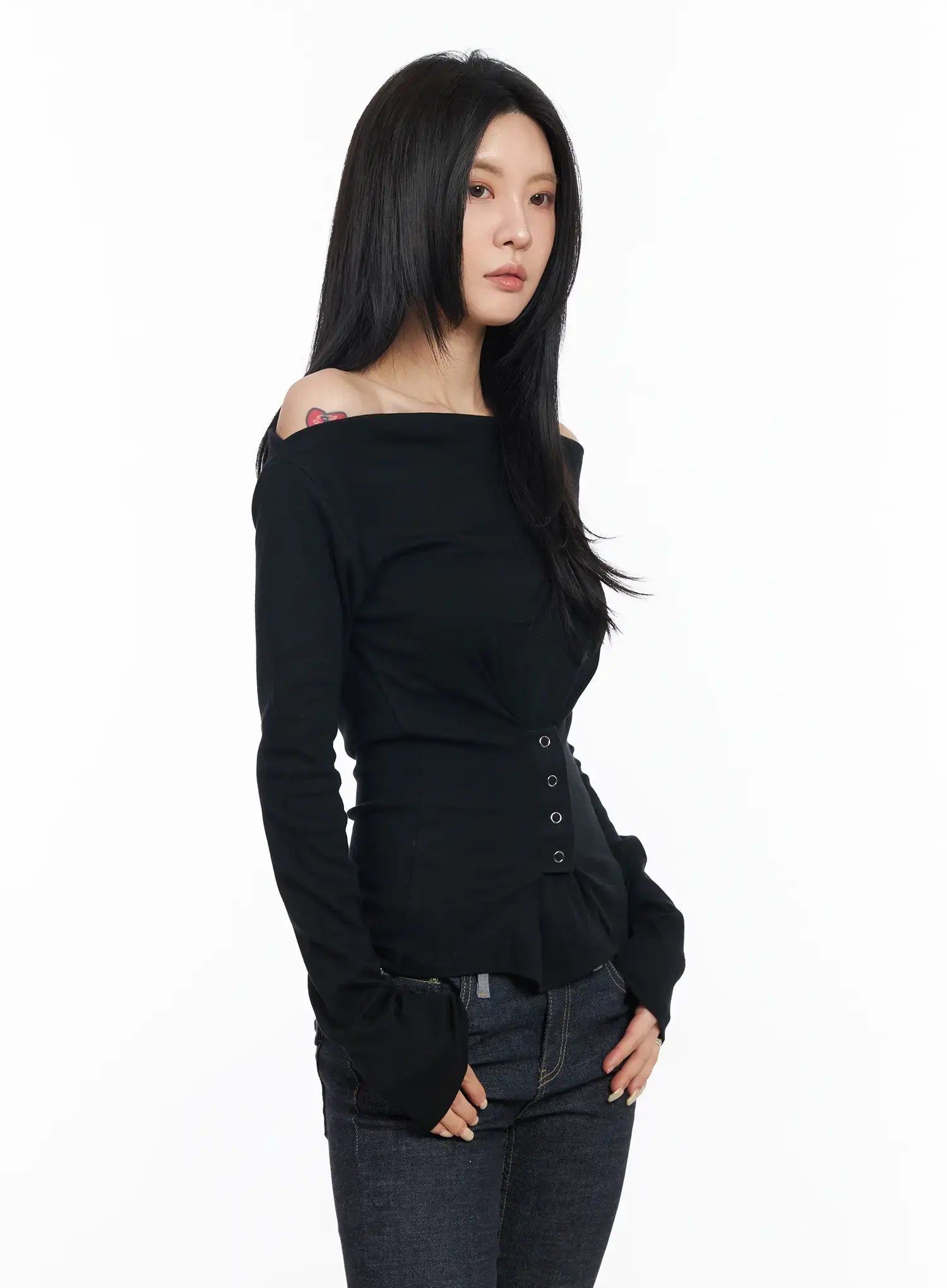 off-shoulder-corset-long-sleeve-top-cm516
