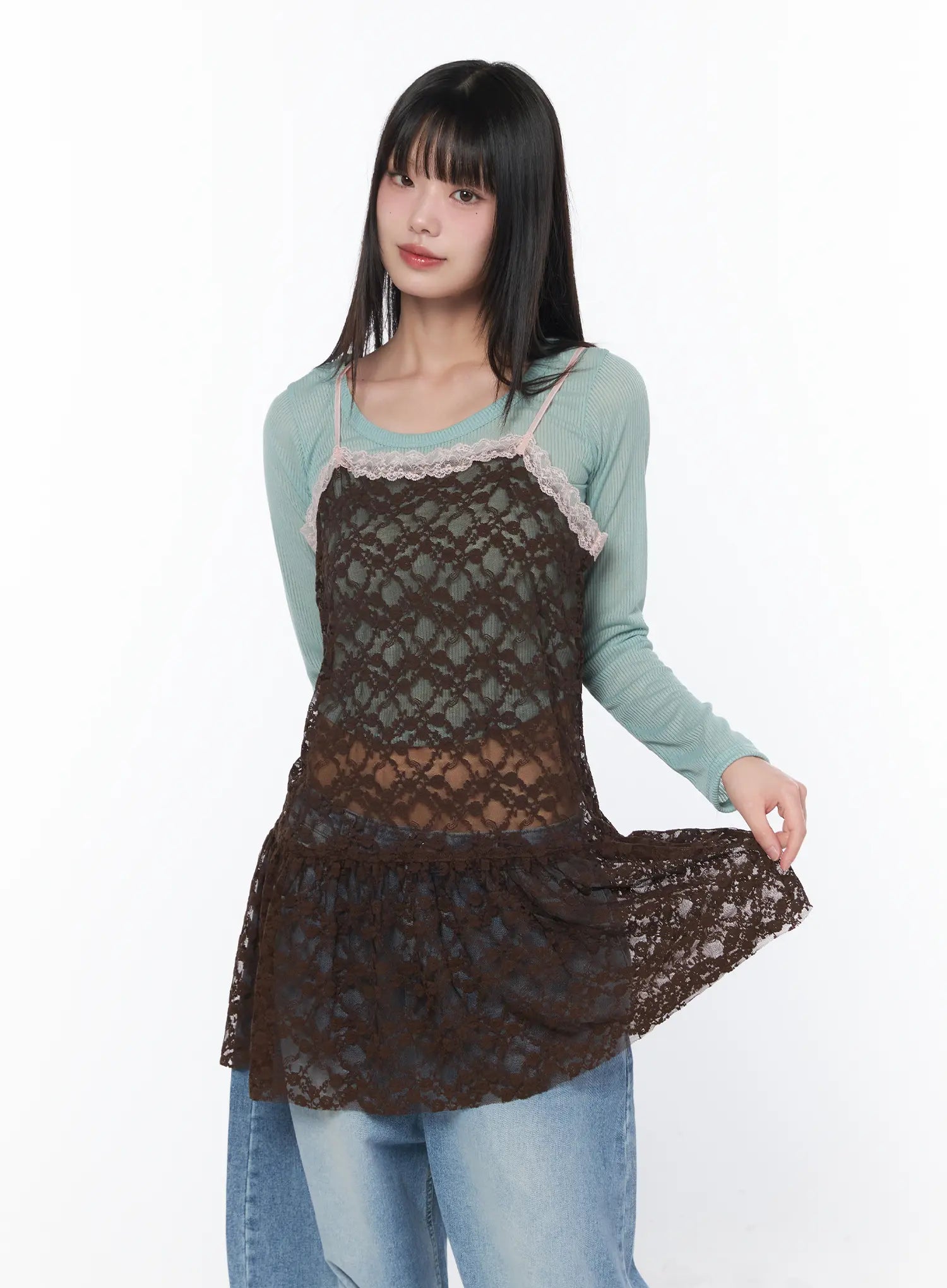 acubi fashion dress Acubi Smoke Lace Up Mini Dress