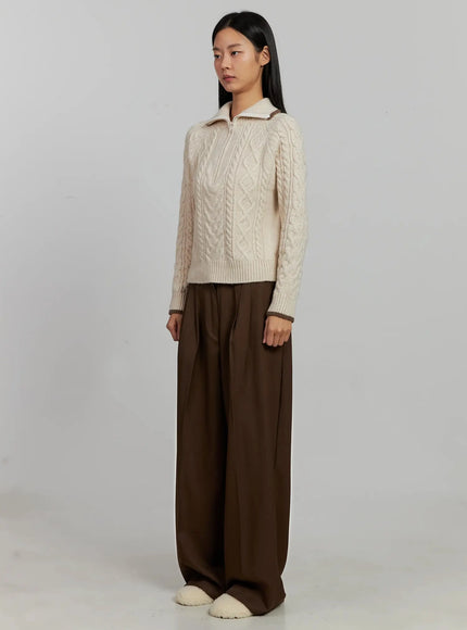 brown-pleated-slacks-ij505