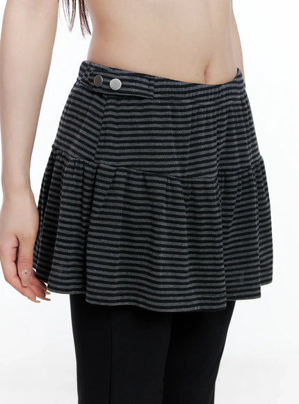 Striped Layered Skirt Pants CS501 - Casual style | LEWKIN