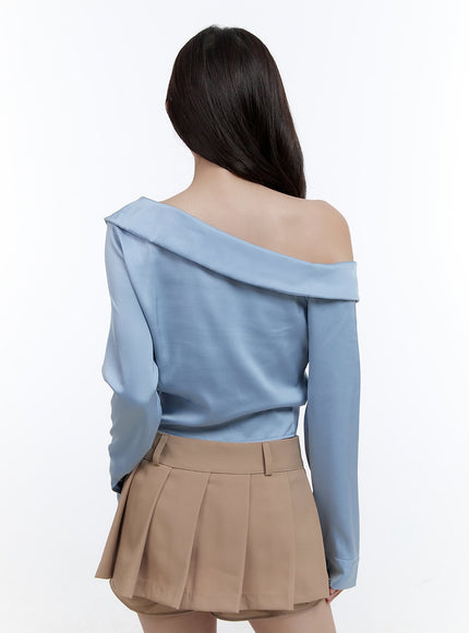 shirred-satin-one-shoulder-crop-top-cg413